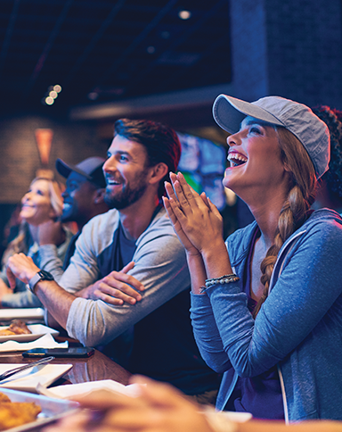 people at sports bar